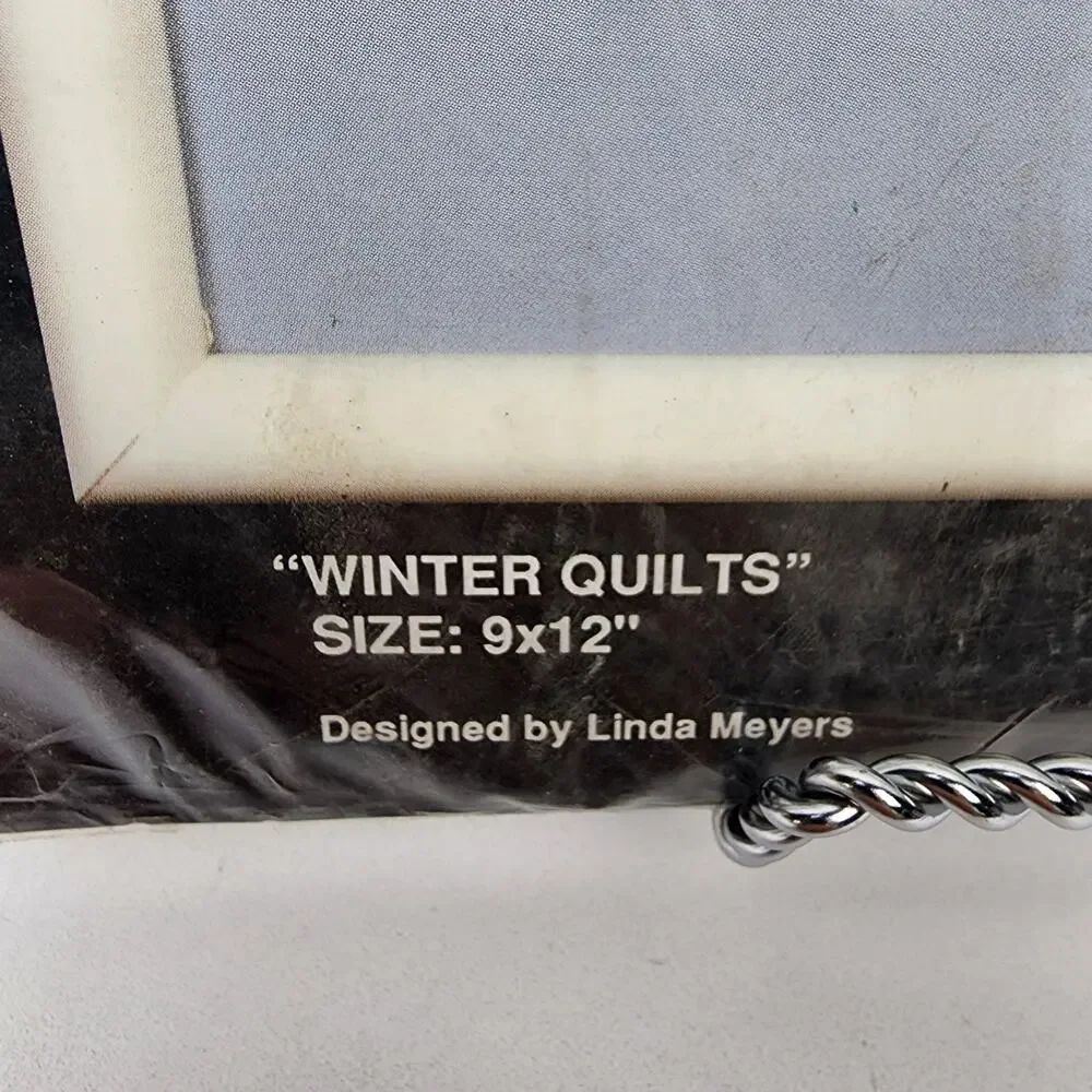 Bucilla Counted Cross Stitch Kit Winter Quilts in Wood Cabinet 9